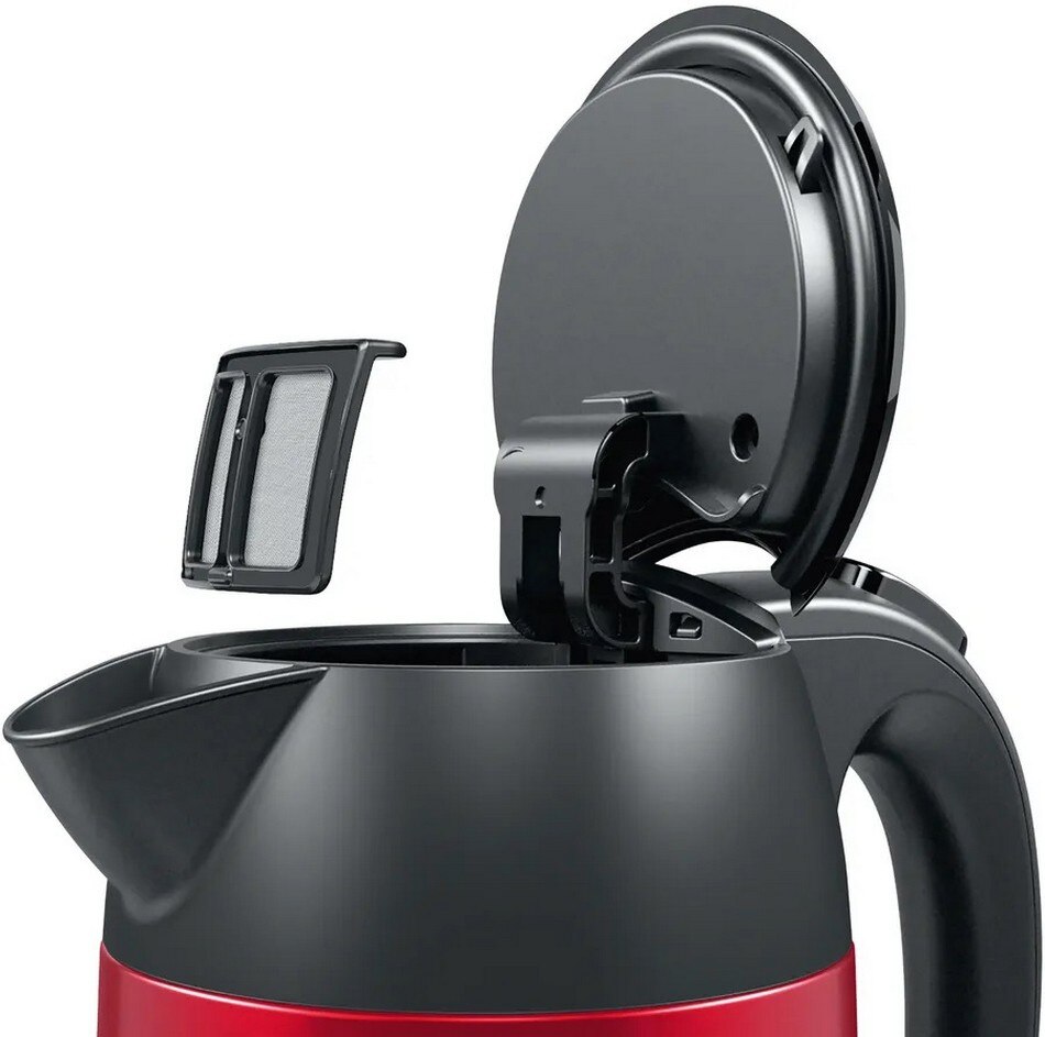 Jarro Elétrico Bosch DesignLine TWK4P434 de 2400 W e de 1,7 Litros - Inox e Vermelho Vermelho-3
