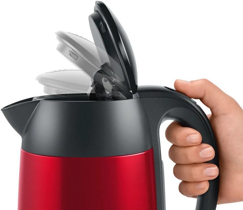 Jarro Elétrico Bosch DesignLine TWK4P434 de 2400 W e de 1,7 Litros - Inox e Vermelho Vermelho-4