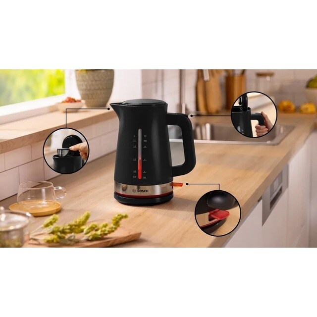 Jarro Elétrico Bosch MyMoment TWK4M223 de 2400 W e de 1,7 Litros - Preto Preto-3