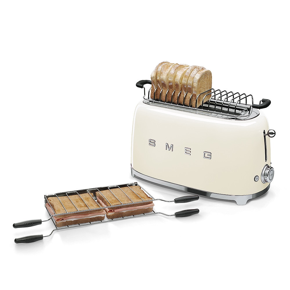 Torradeira Smeg Anni 50 TSF02CREUde 1500 W com 2 Fendas Longas - Creme Polido Creme-4