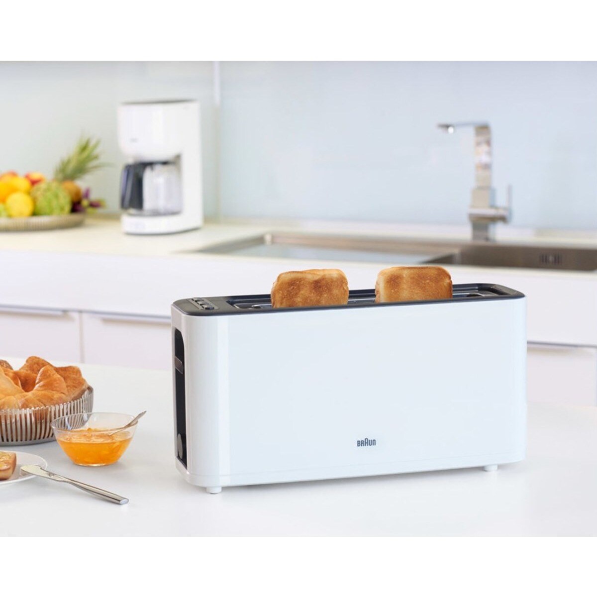 Torradeira Braun HT3100WH PurEase de 1000 W com 1 Fenda Longa - Branco Branco-4