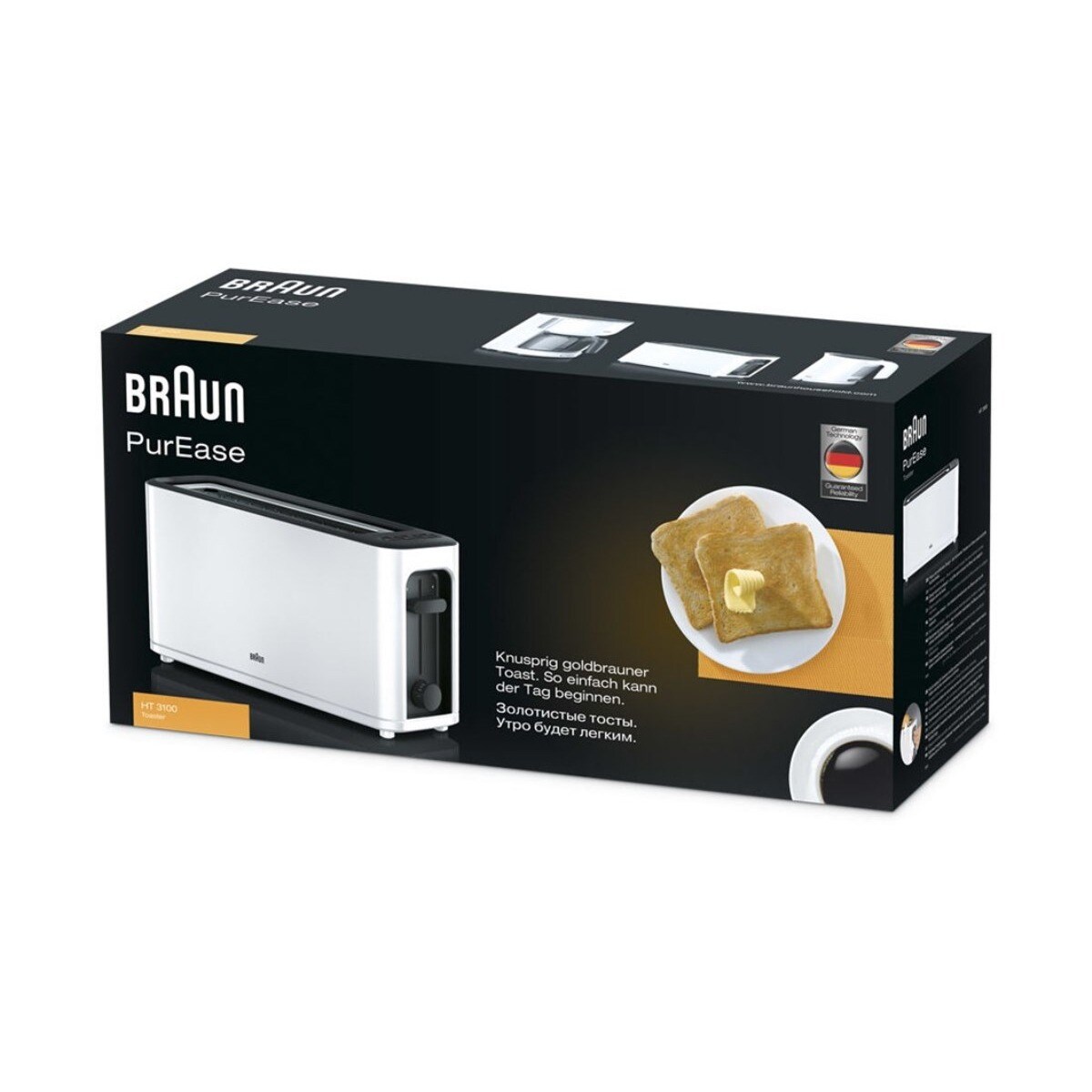 Torradeira Braun HT3100WH PurEase de 1000 W com 1 Fenda Longa - Branco Branco-6