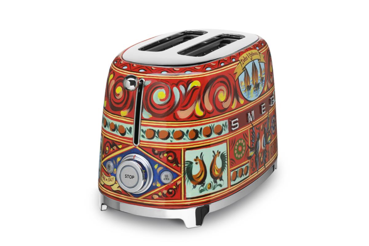 Torradeira Smeg Anni 50 TSF01DGEU Dolce&Gabbana Sicily Is My Love de 950 W com 2 Fendas Curtas - Multicor Multicolor-2