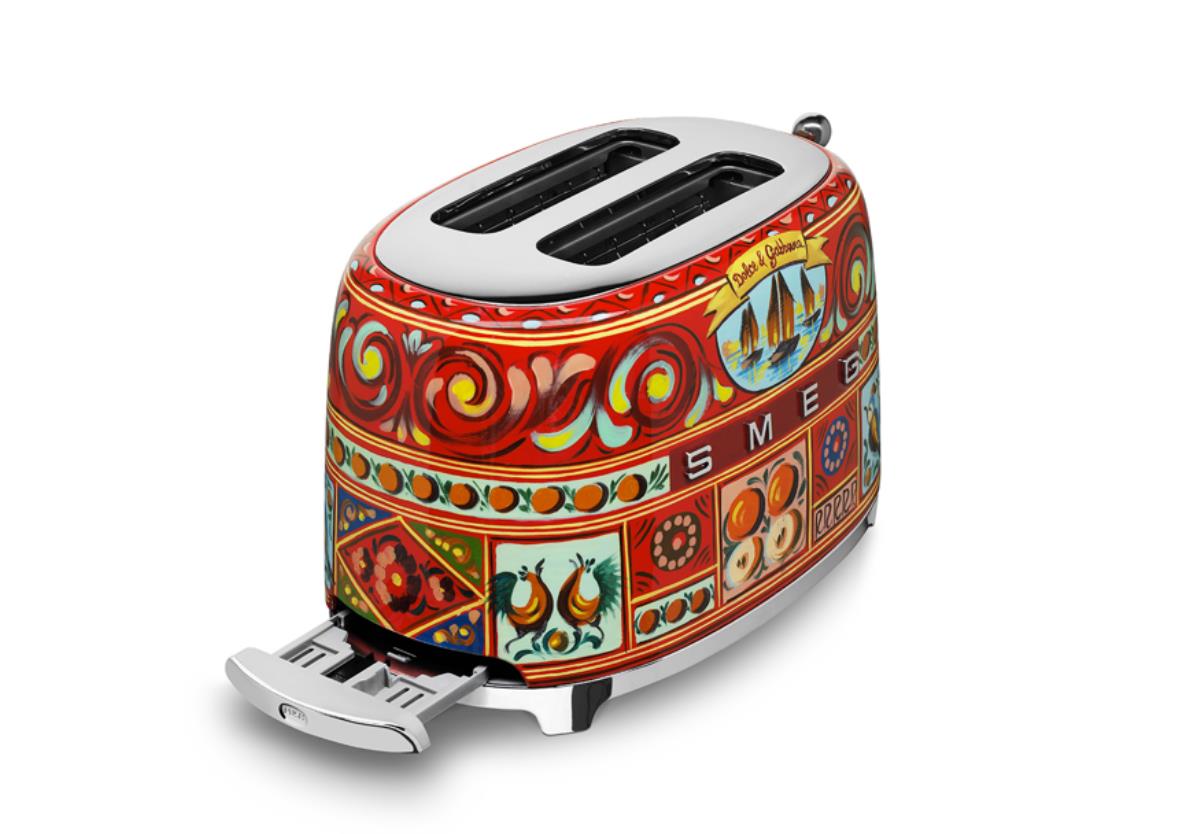 Torradeira Smeg Anni 50 TSF01DGEU Dolce&Gabbana Sicily Is My Love de 950 W com 2 Fendas Curtas - Multicor Multicolor-3