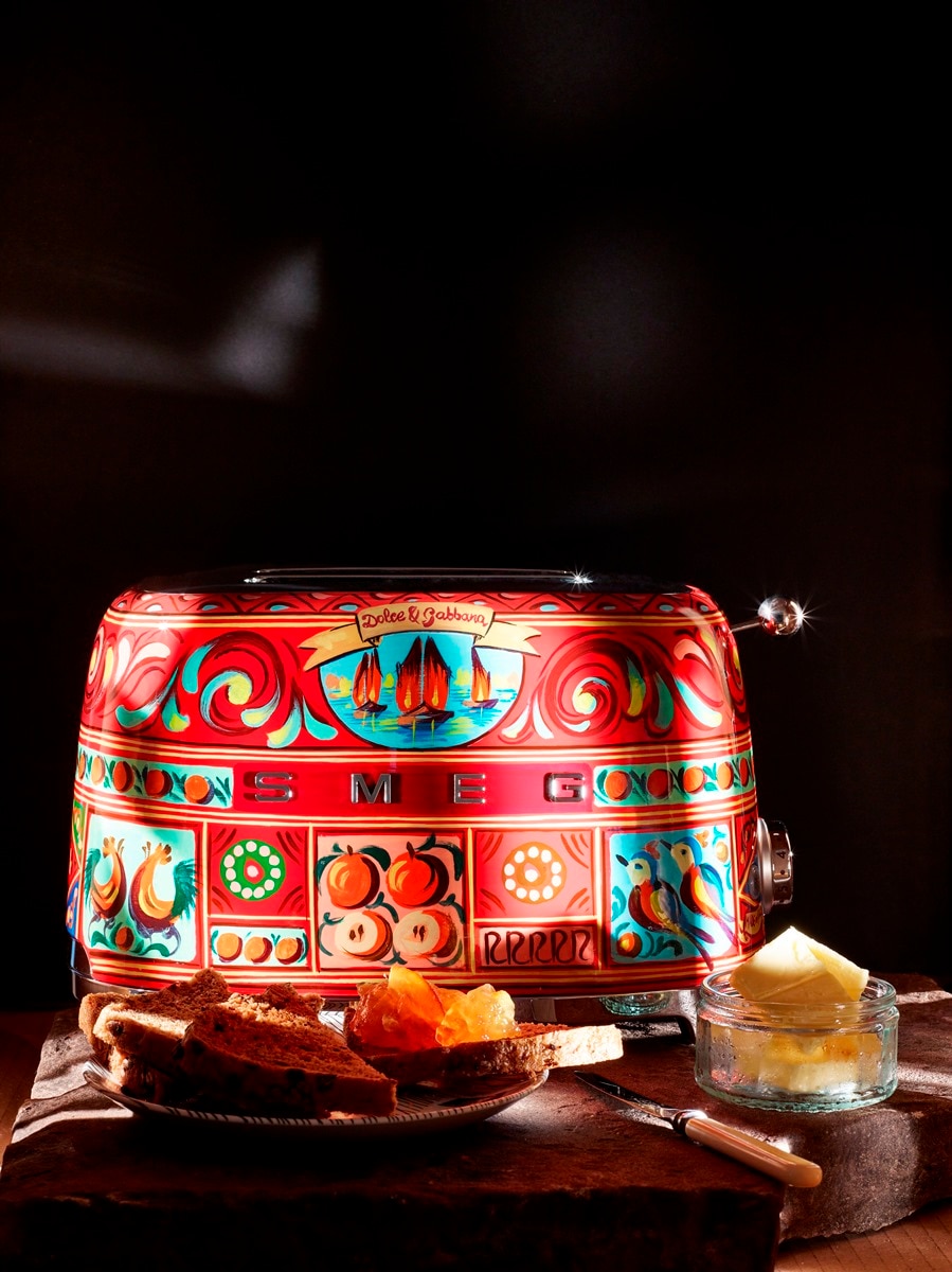 Torradeira Smeg Anni 50 TSF01DGEU Dolce&Gabbana Sicily Is My Love de 950 W com 2 Fendas Curtas - Multicor Multicolor-4