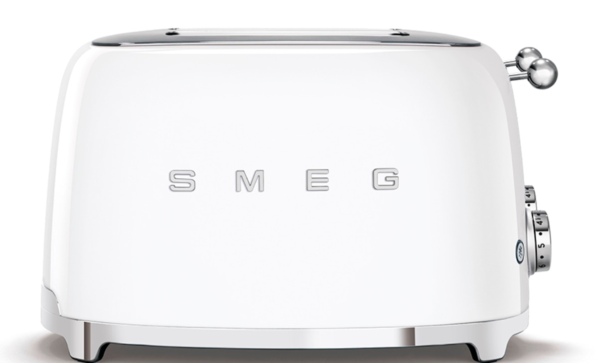 Torradeira Smeg Anni 50 de 2000 W com 4 Fendas Curtas Branco-2