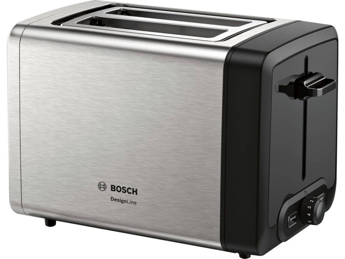Imagem 0 de Torradeira Bosch Compact DesignLine TAT4P420 de 970 W com 2 Fendas Curtas - Inox