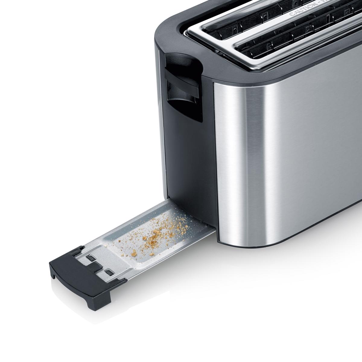 Torradeira Severin AT 2590 Long Slot de 1400 W com 2 Fendas Longas - Inox Inox-5
