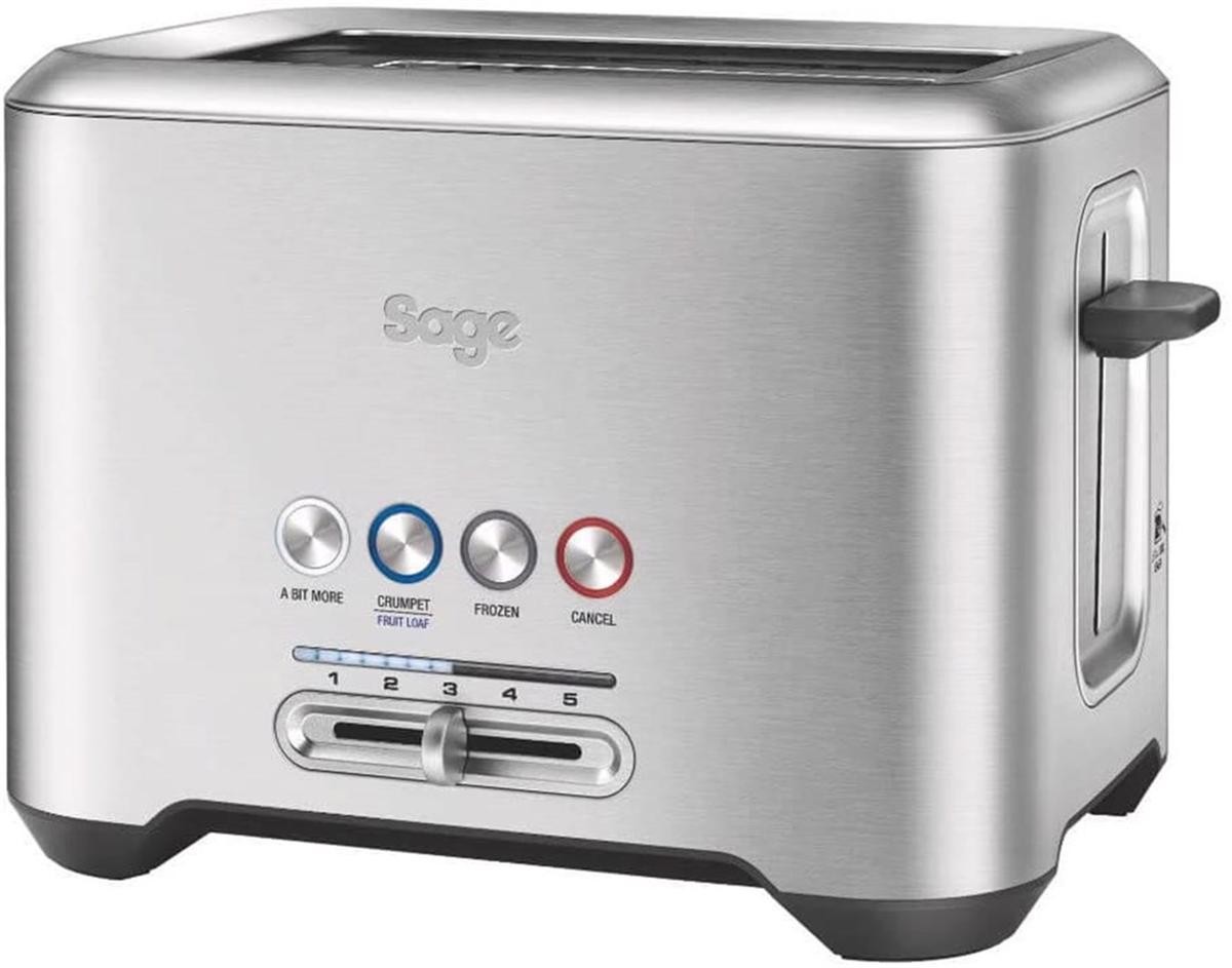 Torradeira Sage STA720BSS2EEU1 A Bit More 2 Slice de 1000 W com 2 Fendas Curtas - Aço Inox Escovado Aço inoxidável-3