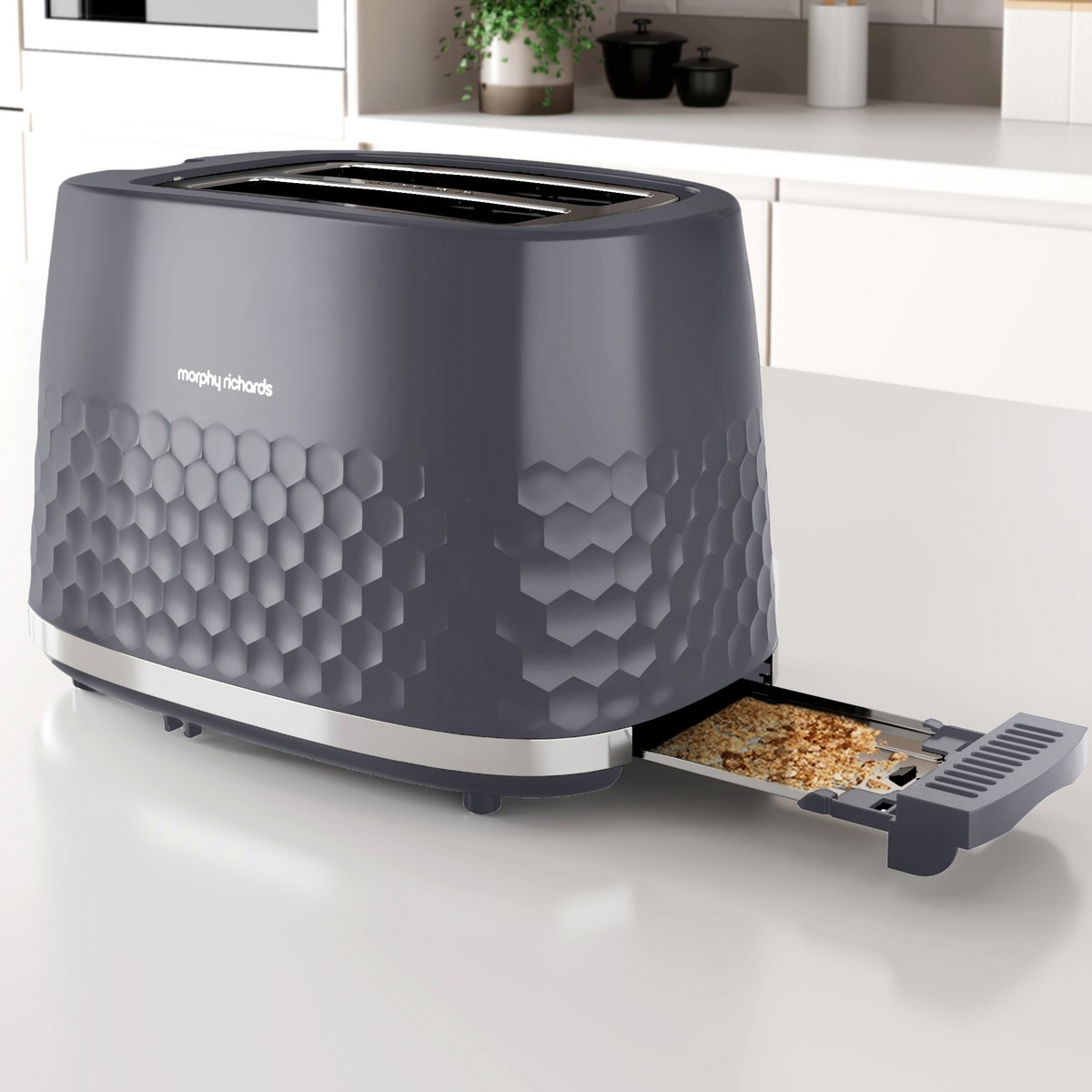 Torradeira Morphy Richards 220033 Linha Hive de 850 W com 2 Fendas Curtas - Cinzento Cinzento-6