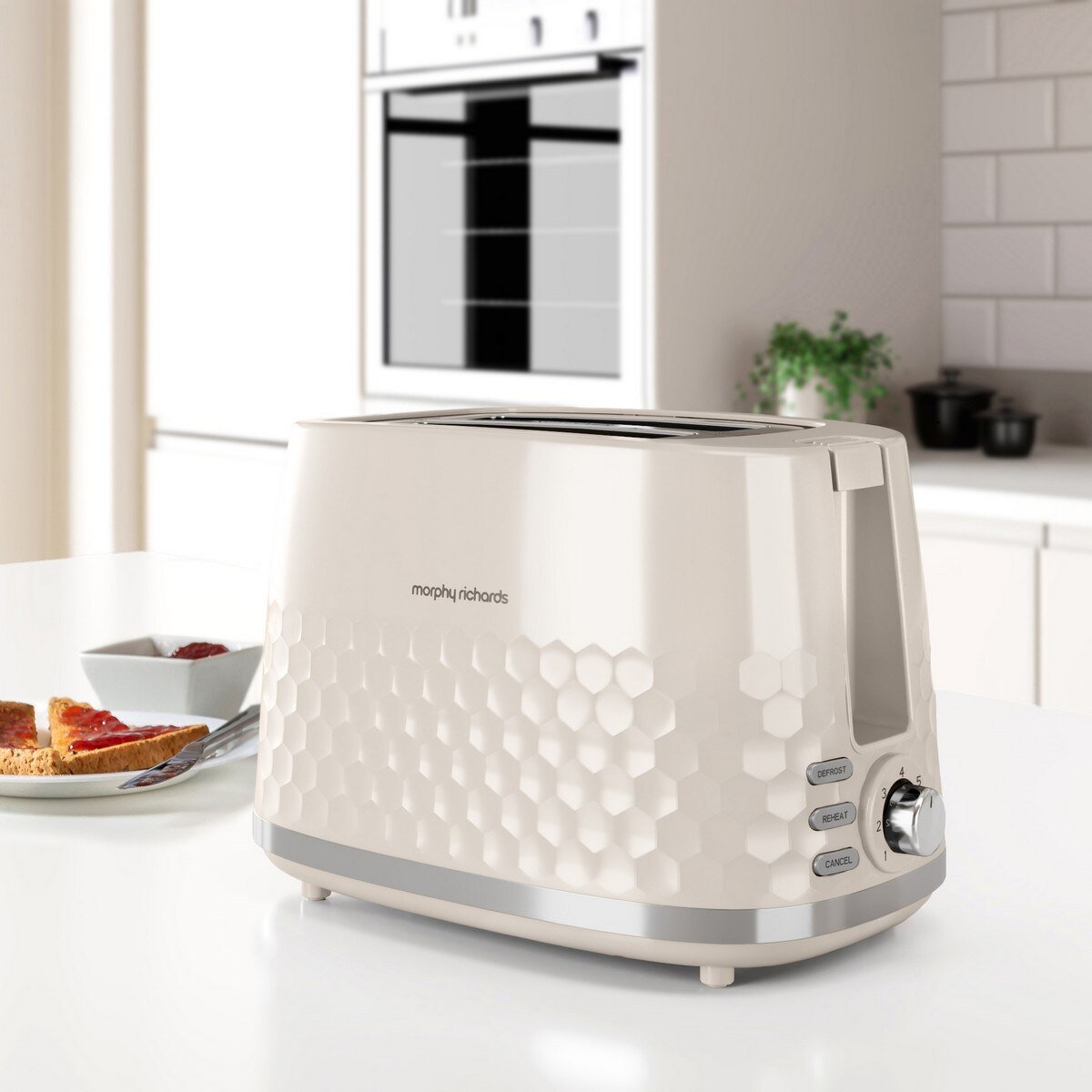 Torradeira Morphy Richards 220032 Linha Hive de 850 W com 2 Fendas Curtas - Creme Creme-2