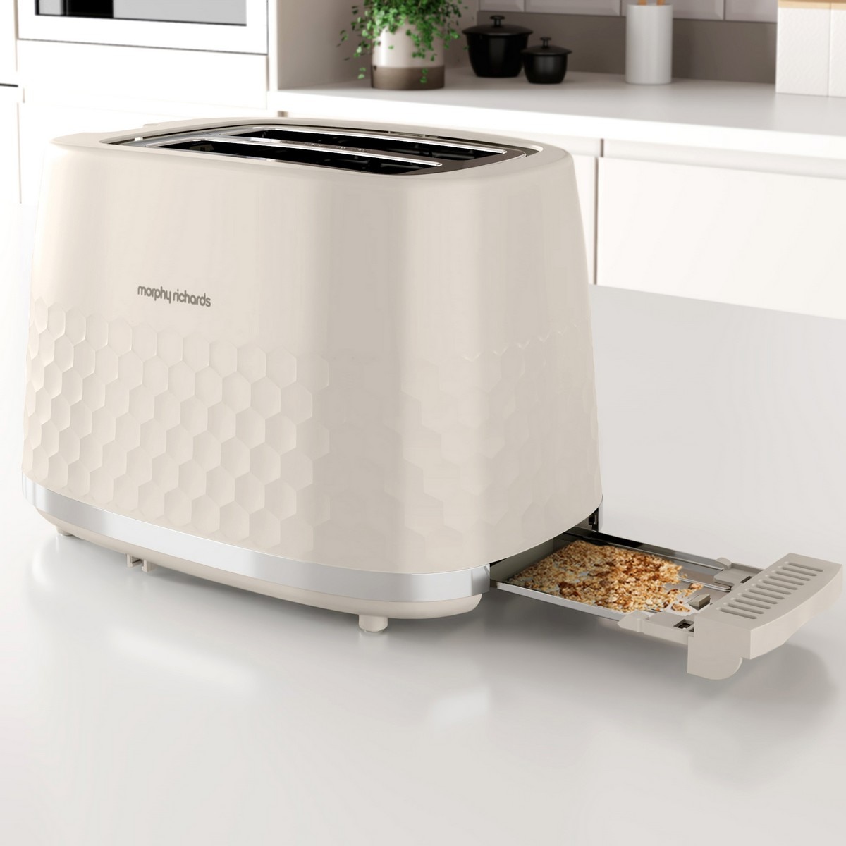 Torradeira Morphy Richards 220032 Linha Hive de 850 W com 2 Fendas Curtas - Creme Creme-6