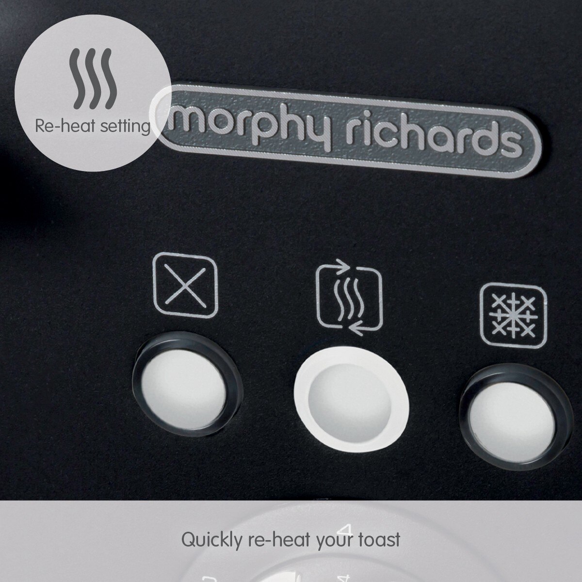 Torradeira Morphy Richards 248020 Linha Illumination de 1800 W com 4 Fendas Curtas - Preto Preto-4