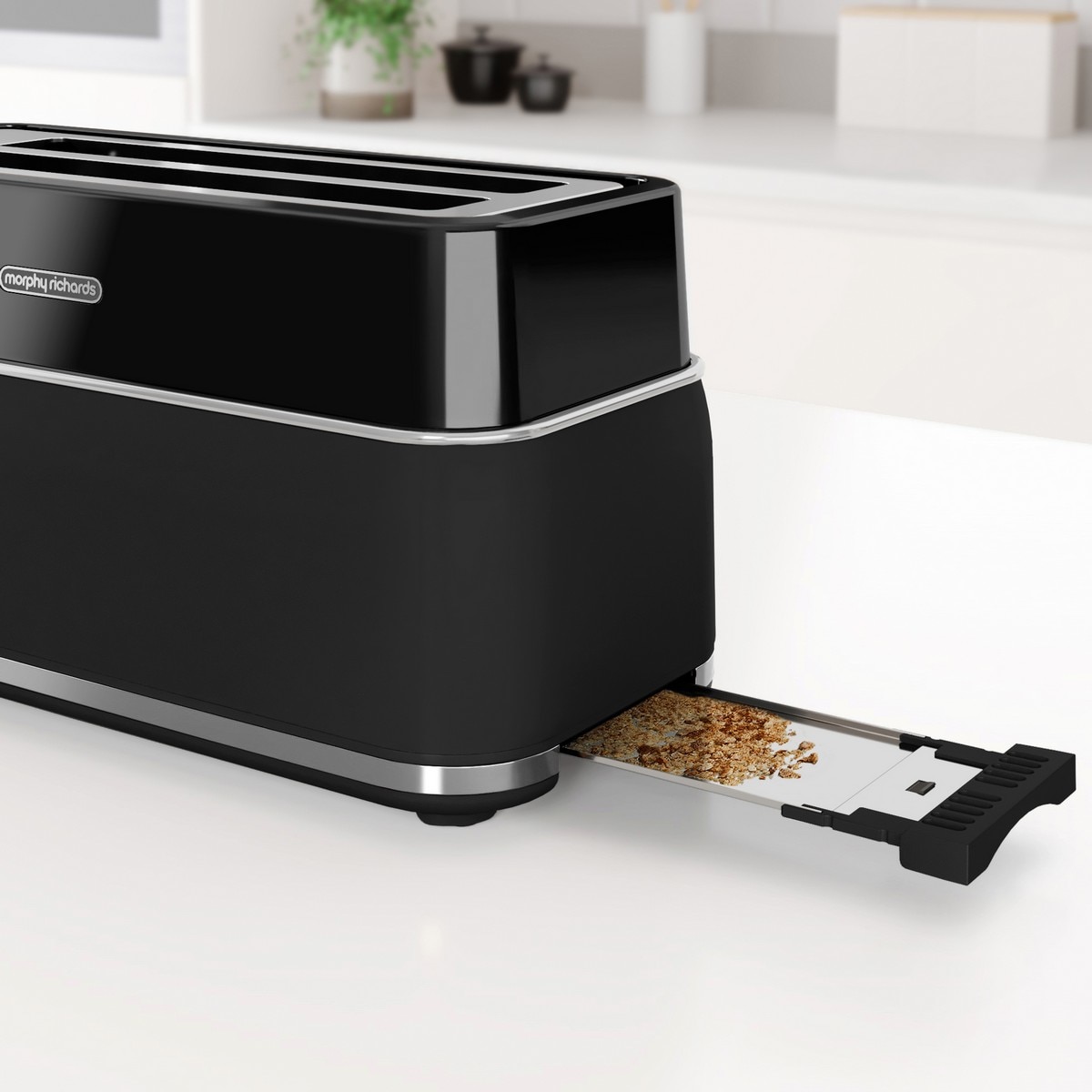 Torradeira Morphy Richards 245744 Linha Signature Opulent Long Slot de 1750 W com 2 Fendas Longas - Preto Preto-6