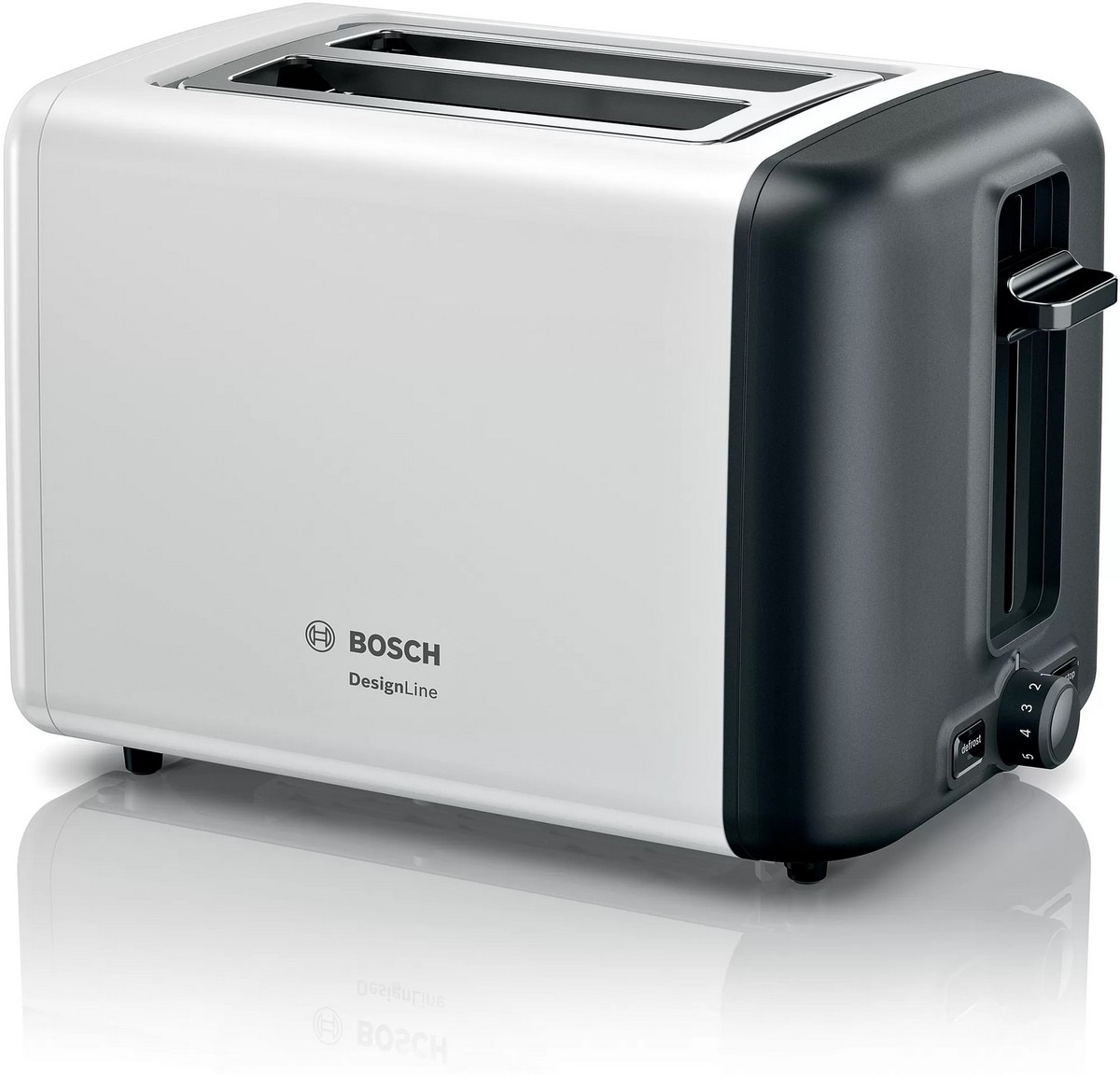 Torradeira Bosch DesignLine TAT3P421 de 970 W com 2 Fendas Curtas - Branco Branco-1