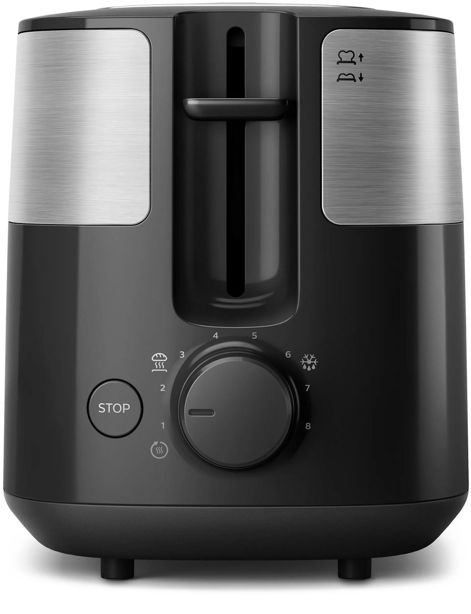 Torradeira Philips HD2516/90 Daily Collection de 830 W com 2 Fendas Curtas - Inox e Preto Preto-2