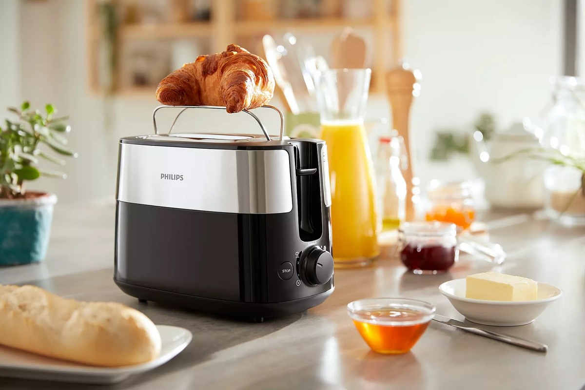 Torradeira Philips HD2516/90 Daily Collection de 830 W com 2 Fendas Curtas - Inox e Preto Preto-4