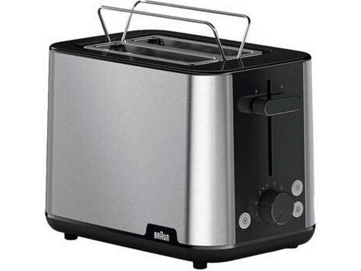 Imagem 0 de Torradeira Braun HT1510BK PurShine de 900 W com 2 Fendas Curtas - Preto e Cinza