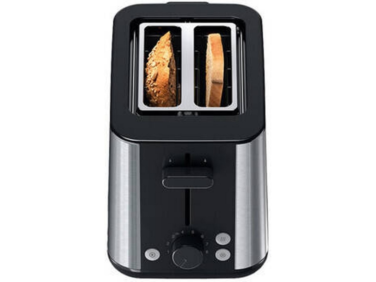 Torradeira Braun HT1510BK PurShine de 900 W com 2 Fendas Curtas - Preto e Cinza Preto / Cinzento-2
