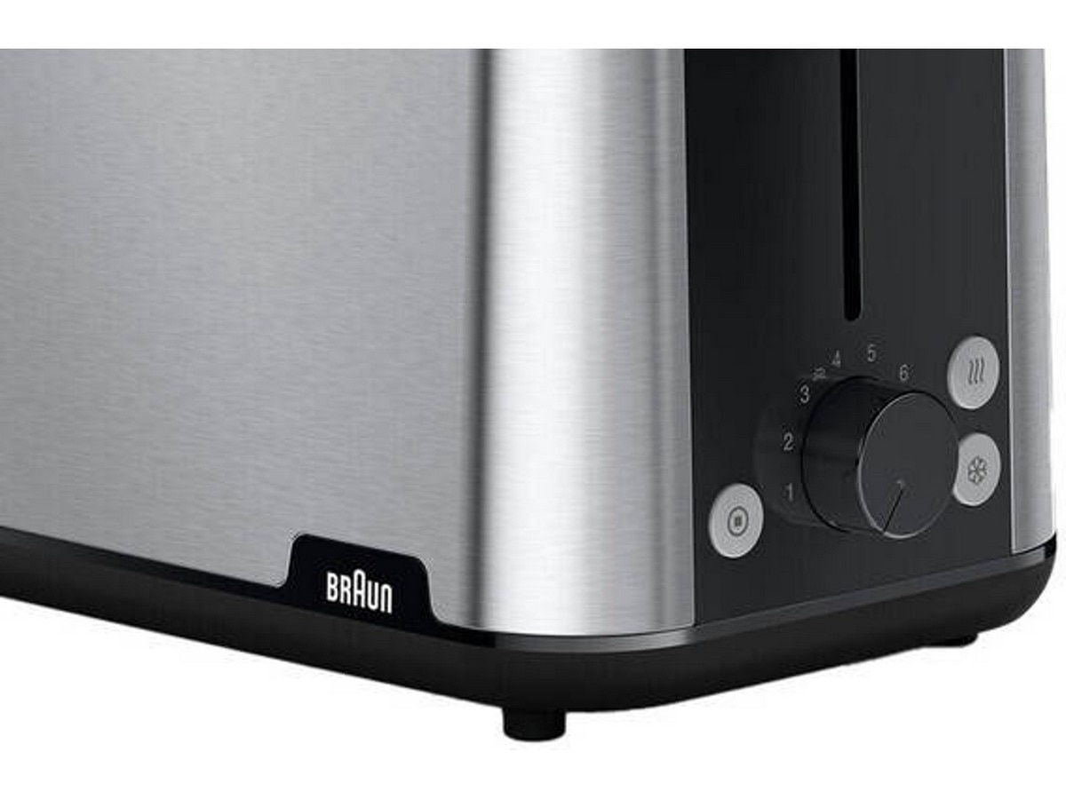 Torradeira Braun HT1510BK PurShine de 900 W com 2 Fendas Curtas - Preto e Cinza Preto / Cinzento-3