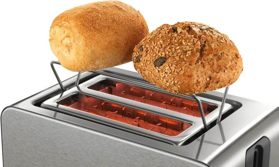 Torradeira Bosch Compacta Silicone line TAT7S25 de 1050 W com 2 Fendas Curtas - Inox Inox-3
