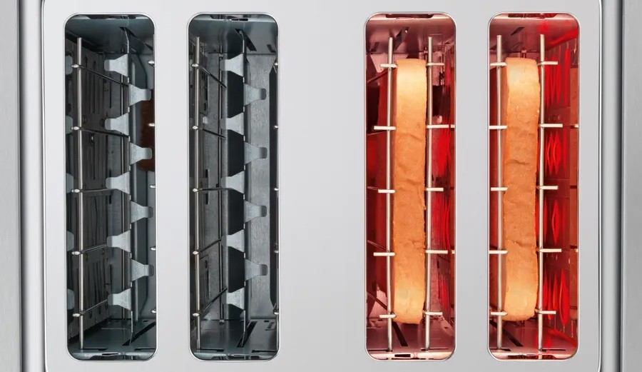 Torradeira Bosch Silicone line TAT7S45 com 4 Fendas Curtas - Inox e Cinzento Cinzento/Inox-5