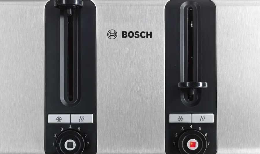 Torradeira Bosch Silicone line TAT7S45 com 4 Fendas Curtas - Inox e Cinzento Cinzento/Inox-6
