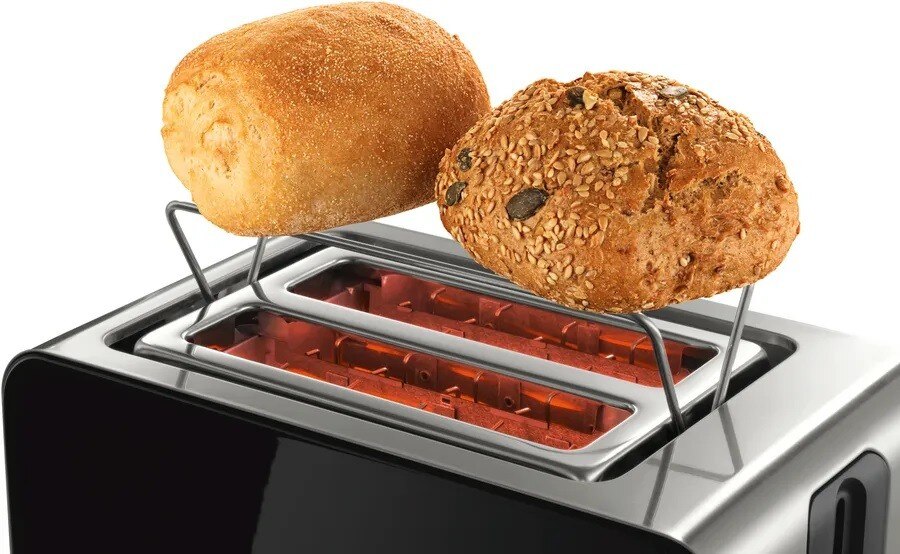 Torradeira Bosch Compacta Sky TAT7203 de 1050 W com 2 Fendas Curtas - Preto e Inox Preto / Inox-3