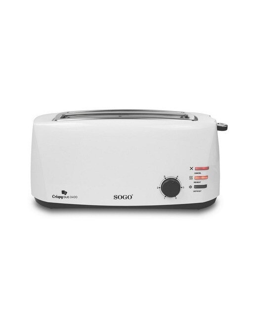 Torradeira Sogo TOS-SS-5485 de 1400 W com 2 Fendas Longas e Largas - Branco Branco-1