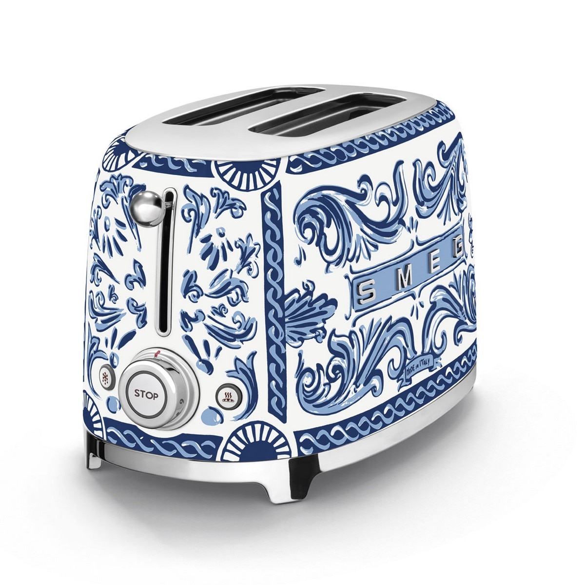 Torradeira Smeg Anni 50 Dolce&Gabanna TSF01DGBEU de 950 W com 2 Fendas Curtas - Blu Mediterraneo 3