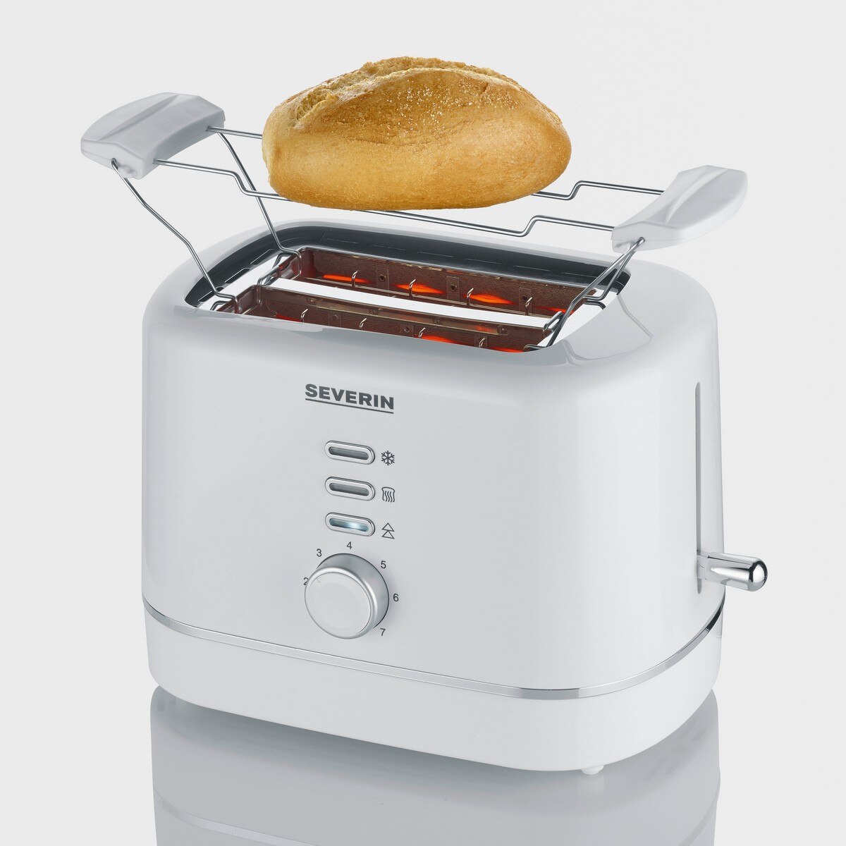 Torradeira Severin AT4324 de 850 W com 2 Fendas Curtas - Branco Branco-4