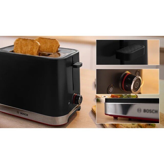 Torradeira Bosch Compact MyMoment TAT4M223 de 950 W com 2 Fendas Curtas - Preto Mate Preto mate-4