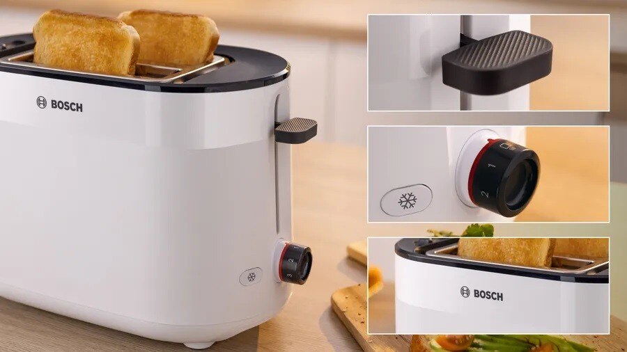 Torradeira Bosch Compacta MyMoment TAT2M121 de 950 W com 2 Fendas Curtas - Branco Branco-4