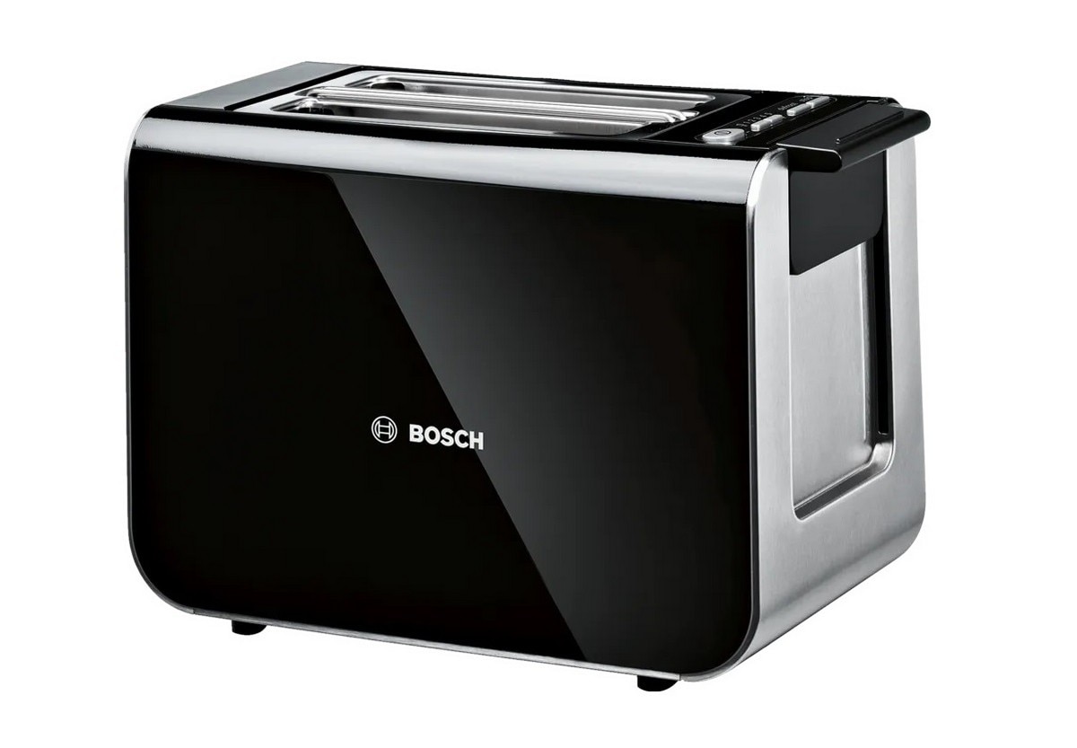 Torradeira Bosch Compacta Styline TAT8613N de 860 W com 2 Fendas Curtas - Preto Preto-1
