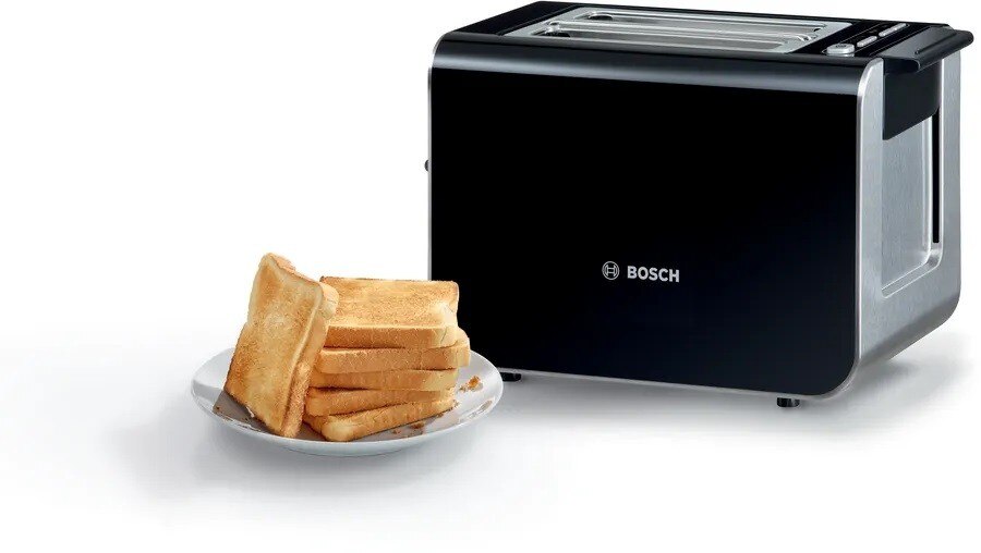 Torradeira Bosch Compacta Styline TAT8613N de 860 W com 2 Fendas Curtas - Preto Preto-2