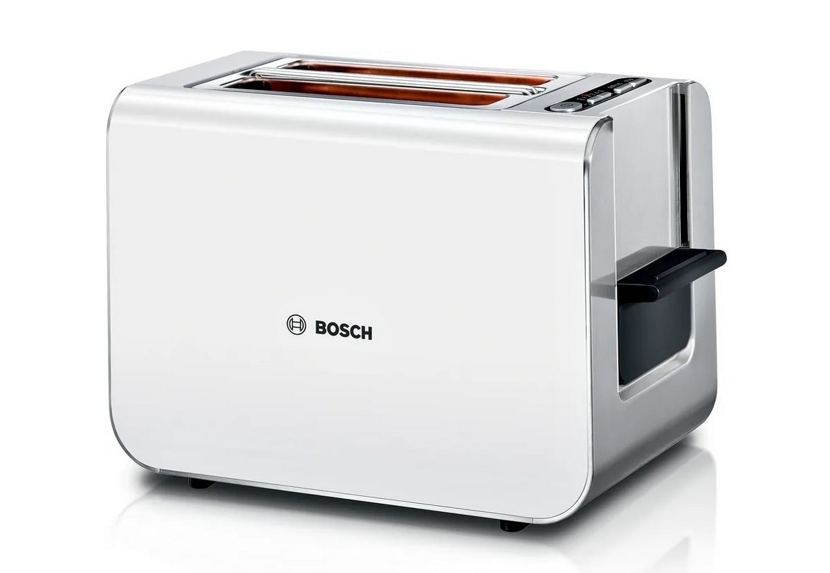 Torradeira Bosch Compacta Styline TAT8611N de 860 W com 2 Fendas Curtas - Branco Branco-1