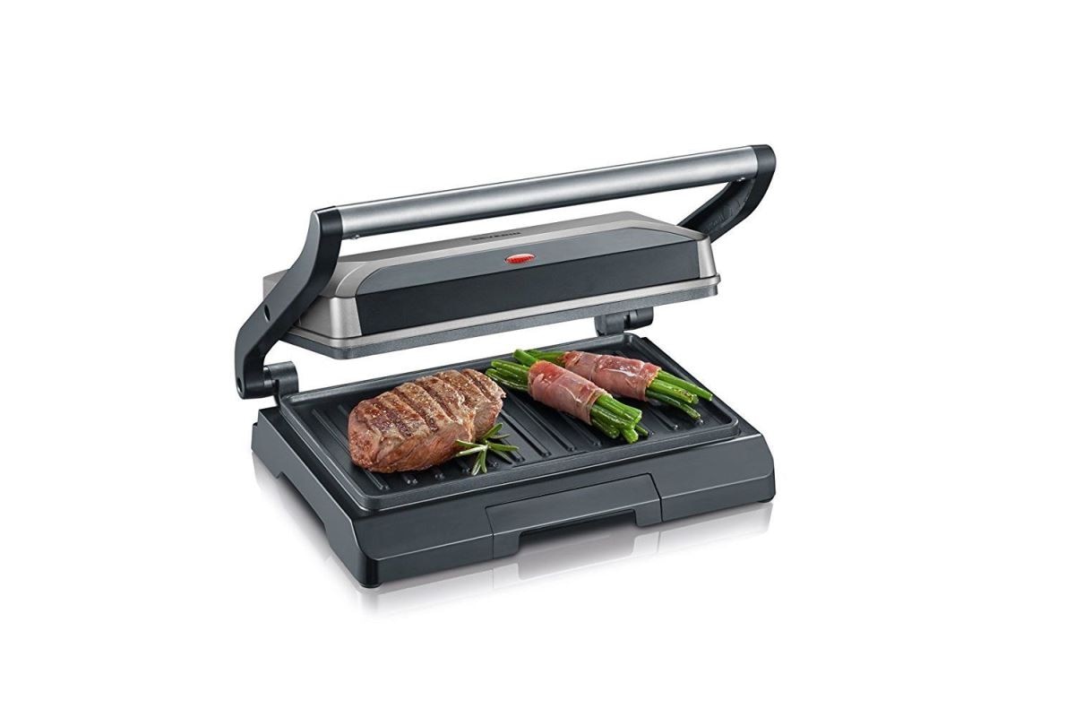 Sandwicheira Severin KG 2394 Multi Grill Compacto de 800 W - Cinza e Preto Cinzento / Preto-2
