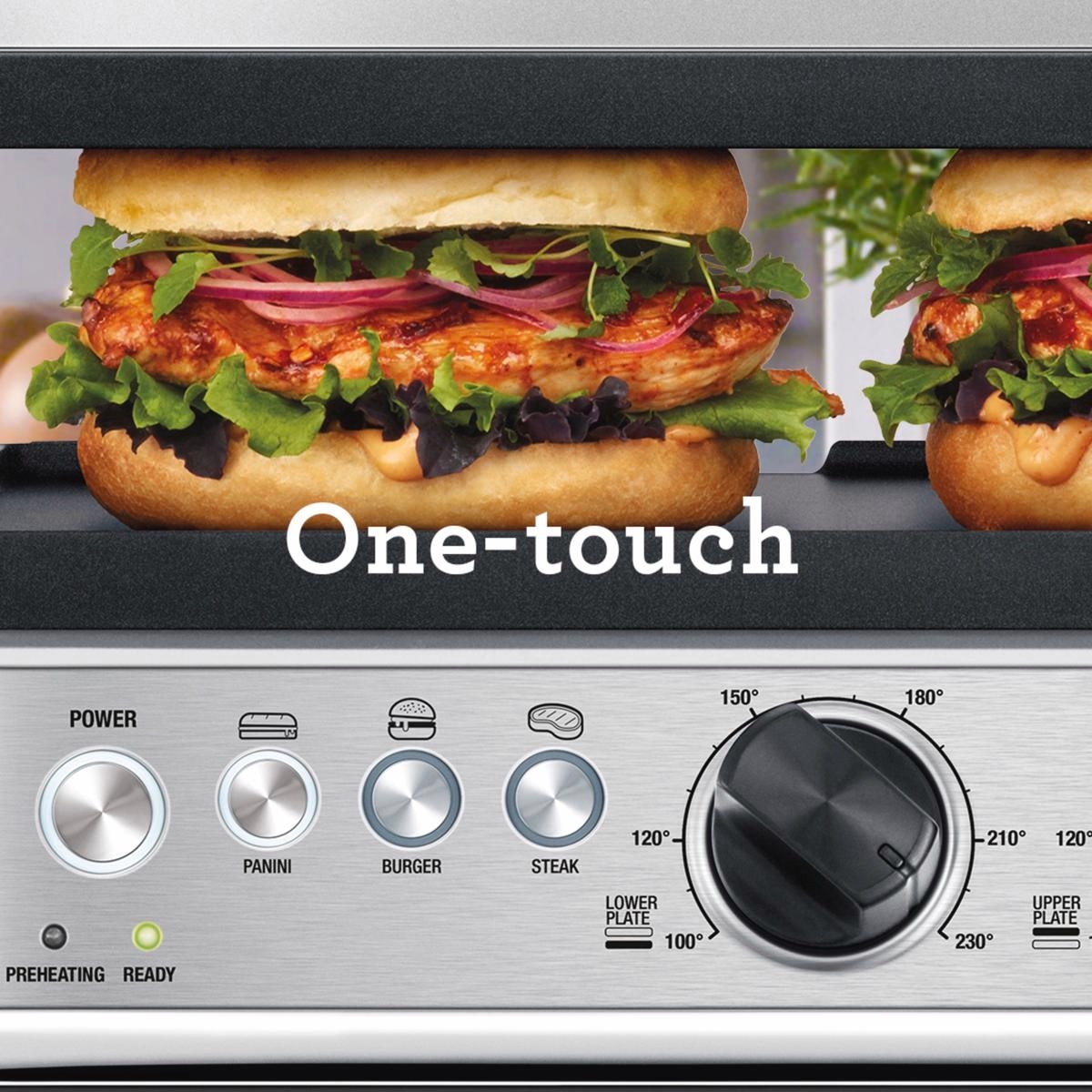 Grelhador de Placas Sage SGR700BSS4EEU1 de 1800 W The BBQ & Press Grill - Aço Inox Escovado 3