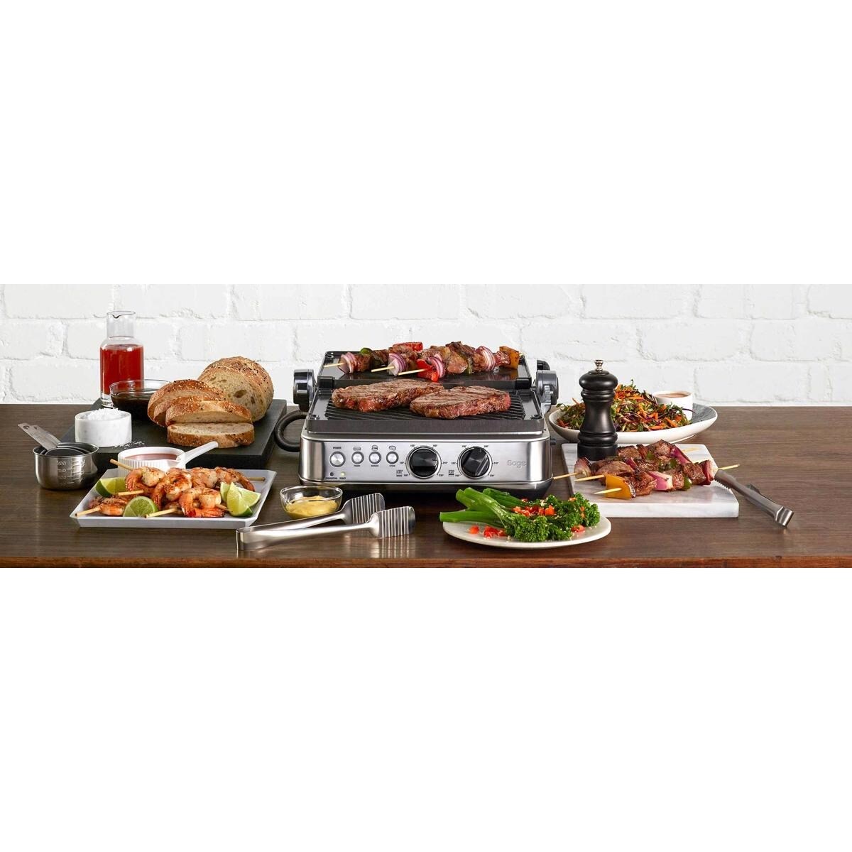 Grelhador de Placas Sage SGR700BSS4EEU1 de 1800 W The BBQ & Press Grill - Aço Inox Escovado 4