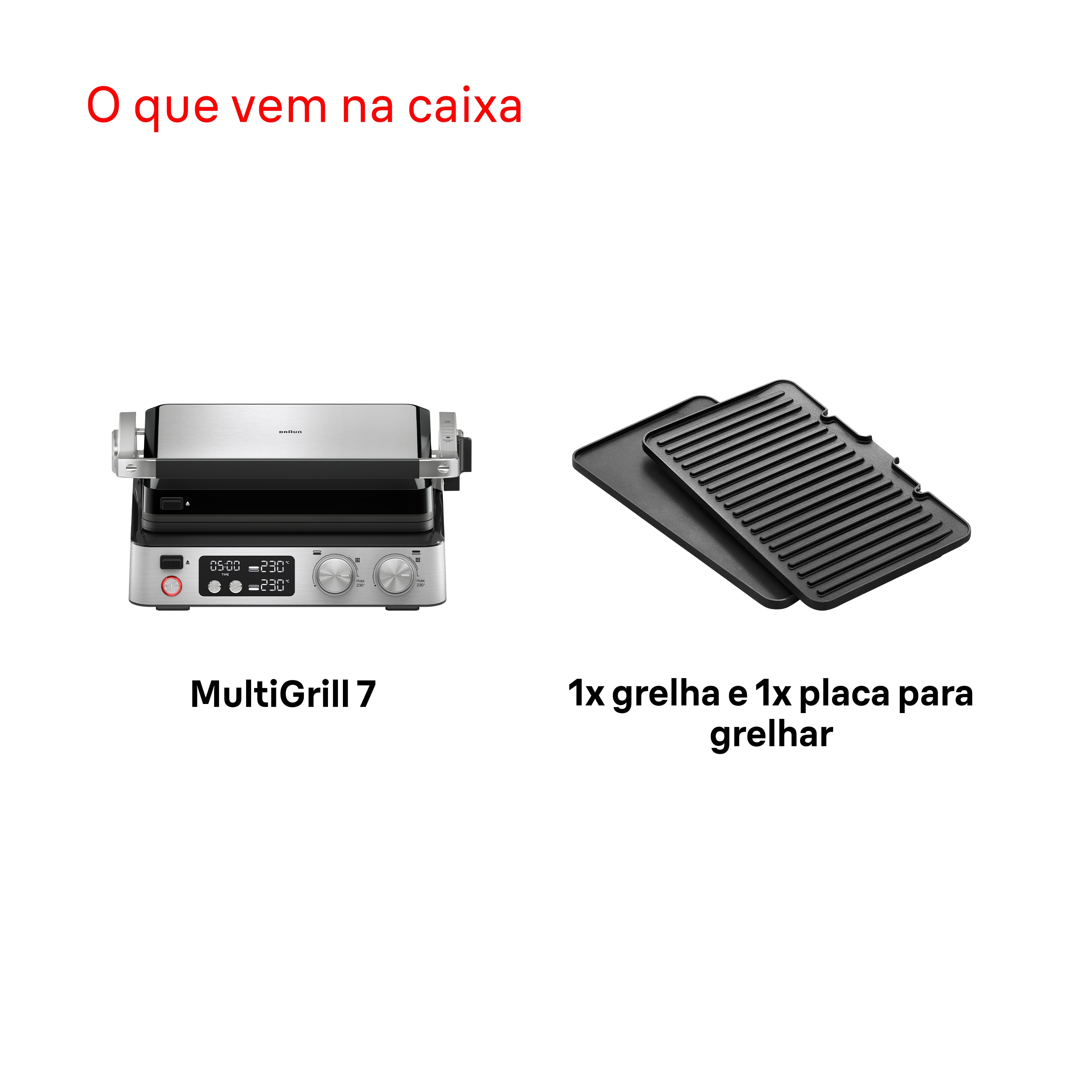 Grelhador de Placas Braun CG9040 MultiGrill 9, 3 em 1, Dupla Placa Extra Grande Independente e de 2000 W 6