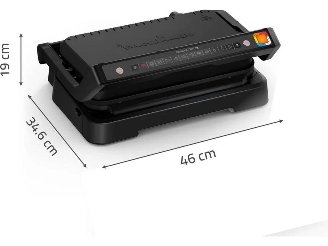 Grelhador de Placas Moulinex GI784810 Inteligente, Optigrill, 4 em 1, XL e de 2200 W - Preto Preto-2