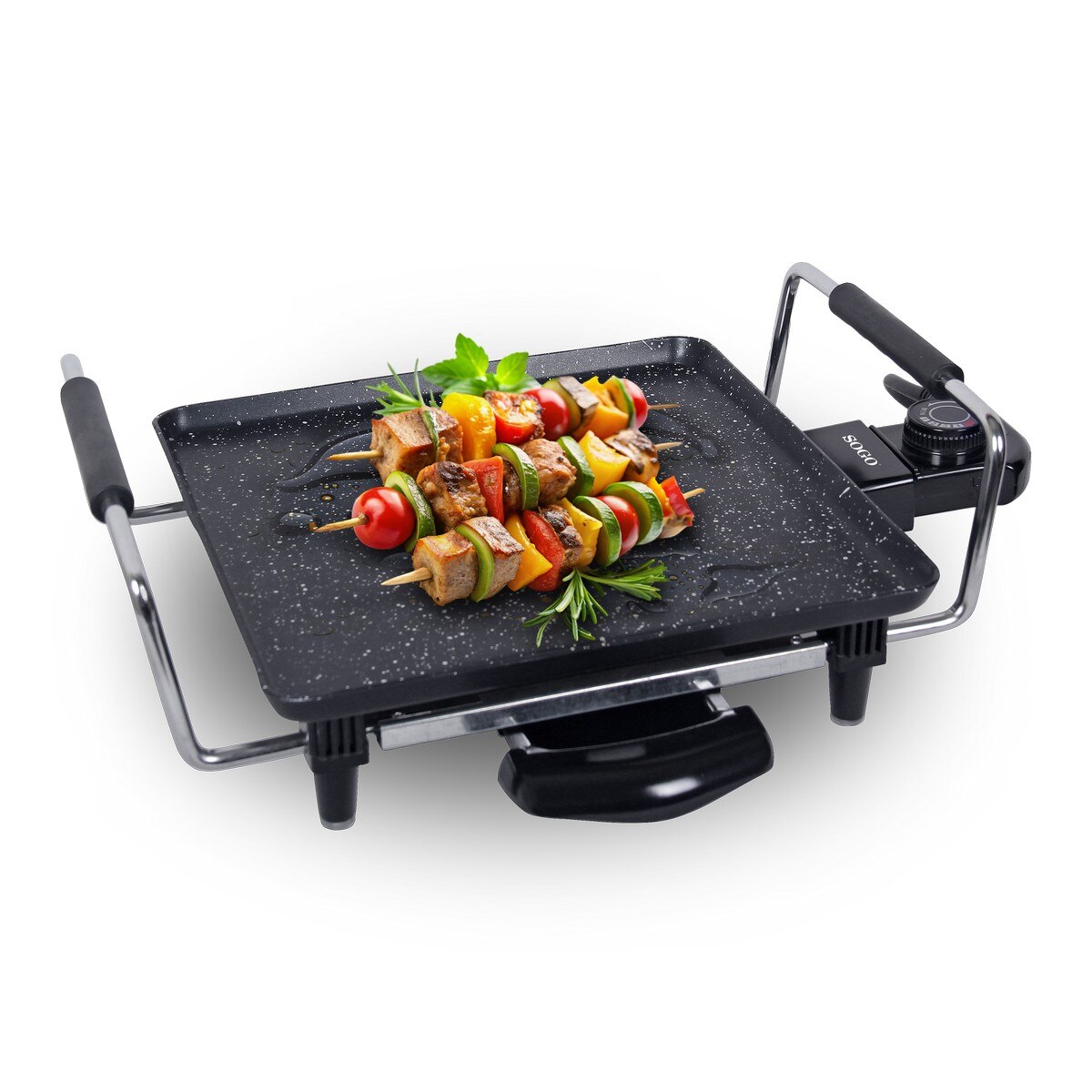 Grelhador de Mesa Sogo BAR-SS-1217 de 1200 W Inox-2