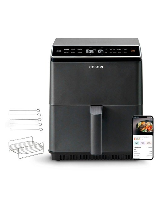Imagem 0 de Fritadeira Air Fryer Cosori Dual Blaze Chef Edition sem Óleo com Sistema 360 ThermoIQ de 1700 W - Preto