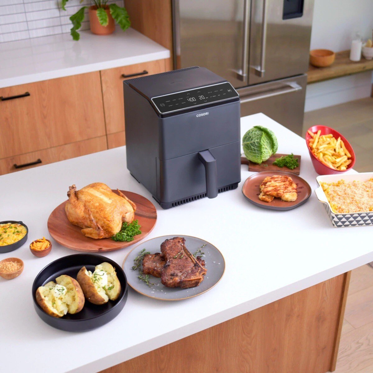 Fritadeira Air Fryer Cosori Dual Blaze Chef Edition sem Óleo com Sistema 360 ThermoIQ de 1700 W - Preto Preto-6