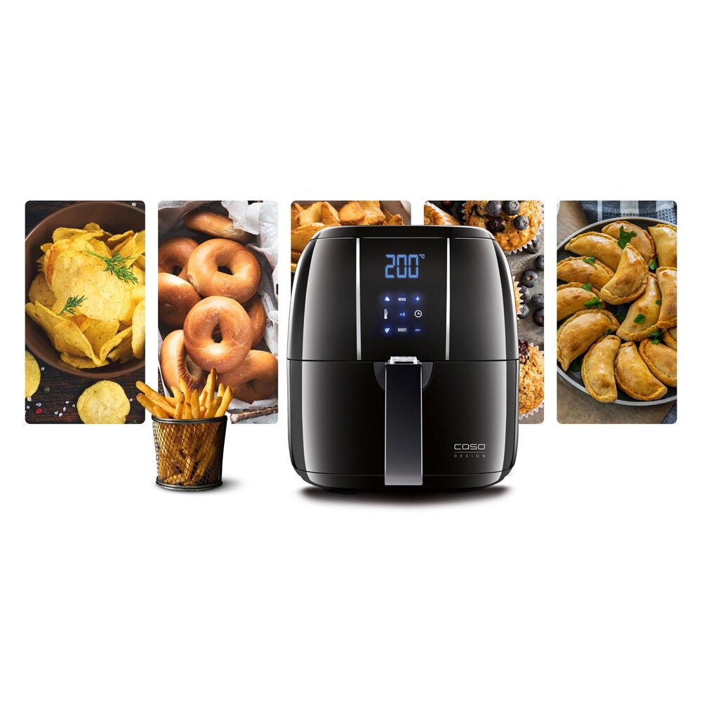 Fritadeira Air Fryer Caso AF 200 5CASOD3172 Multifunções sem Óleo de 1400 W e Capacidade de 2,5 Litros - Preto Preto-3