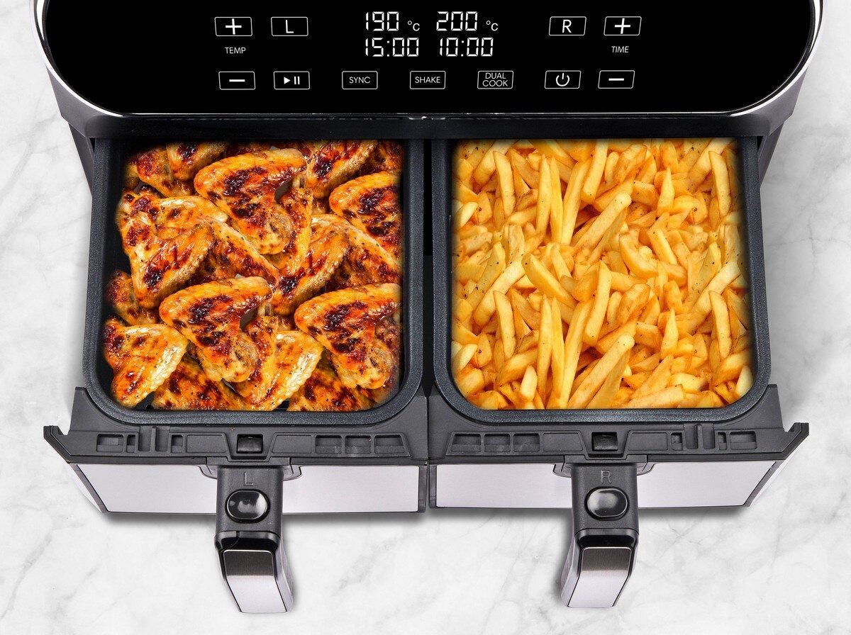 Fritadeira Air Fryer G3 Ferrari Dupla G1015000 Friggisano Duo sem Óleo de 1700 W e Capacidade de 4 + 4 Litros - Preto Preto-5