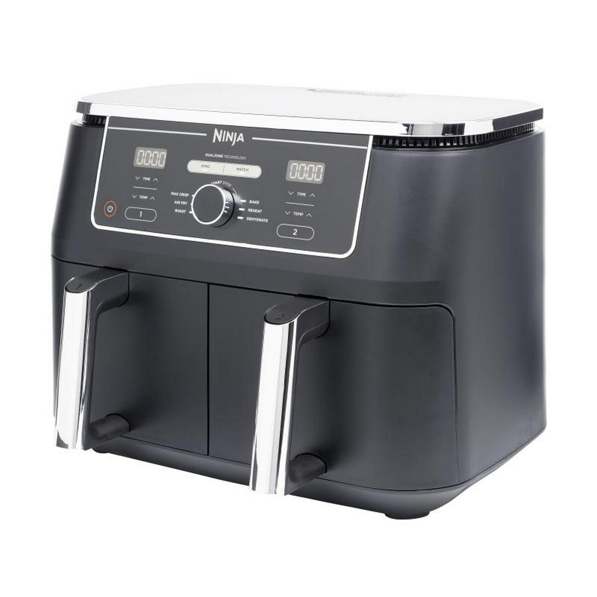 Fritadeira Air Fryer Ninja AF400EU Dual Zone 6 em 1 sem Óleo de 2470 W e de 9,5 Litros - Preto Preto-2