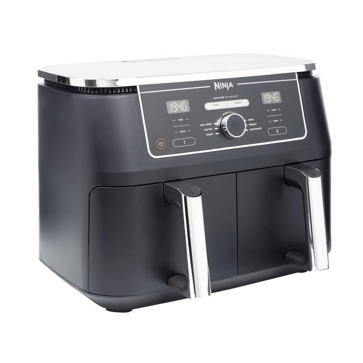 Fritadeira Air Fryer Ninja AF400EU Dual Zone 6 em 1 sem Óleo de 2470 W e de 9,5 Litros - Preto Preto-3