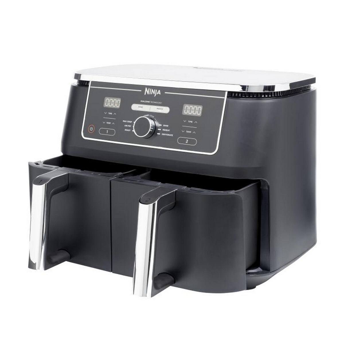 Fritadeira Air Fryer Ninja AF400EU Dual Zone 6 em 1 sem Óleo de 2470 W e de 9,5 Litros - Preto Preto-4