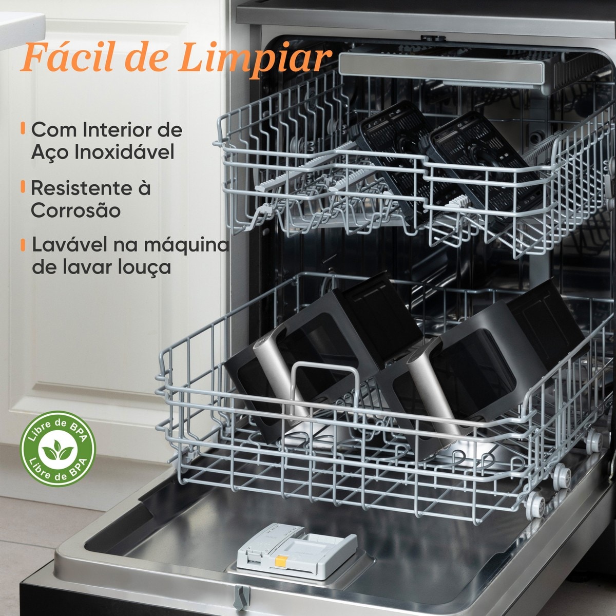 Fritadeira Air Fryer Cosori KOSP0026EUN Dual Basket 8.5 Chef Edition de 1800 W e de 8,5 Litros - Preto Preto-5